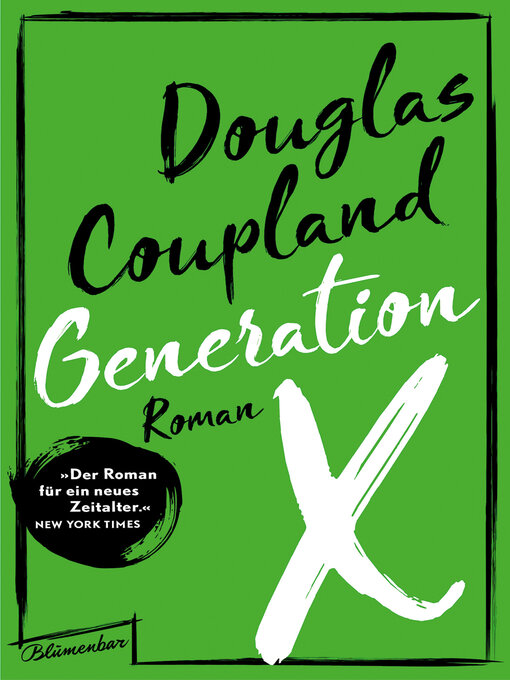 Title details for Generation X by Douglas Coupland - Available